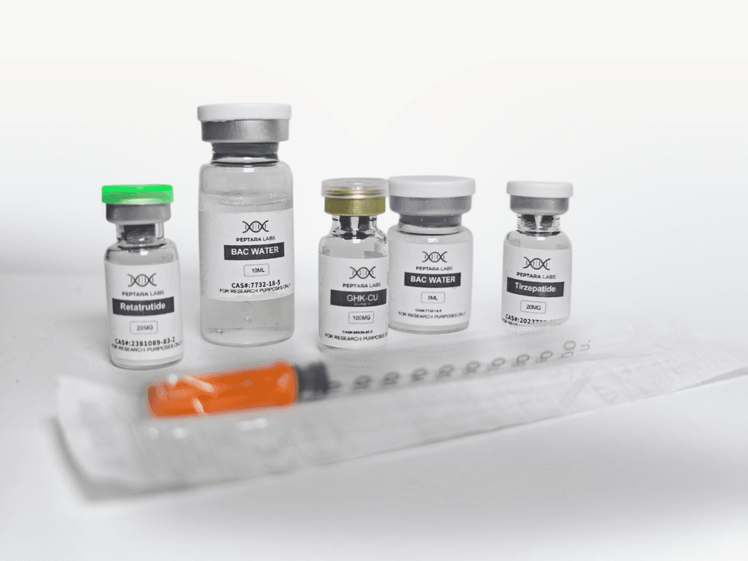 What ships with the order: peptide vial, bacteriostatic water and container